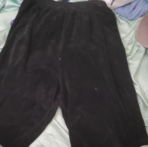 Black velvety shorts